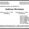 Hermann Andreas 1939-2004 Todesanzeige